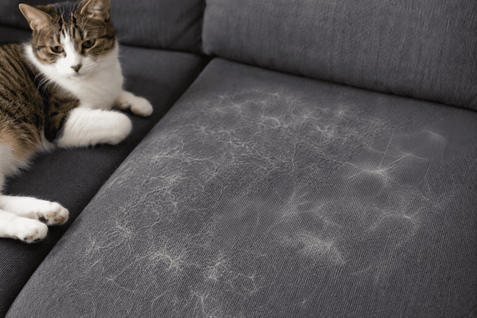 Kattenhaar verwijderen van bank - Bankstelreinigers