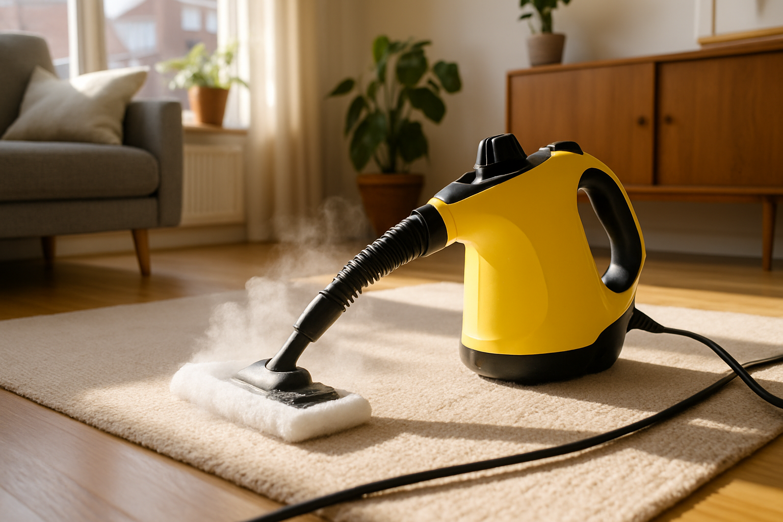 Vloerkleed reinigen met stoomreiniger