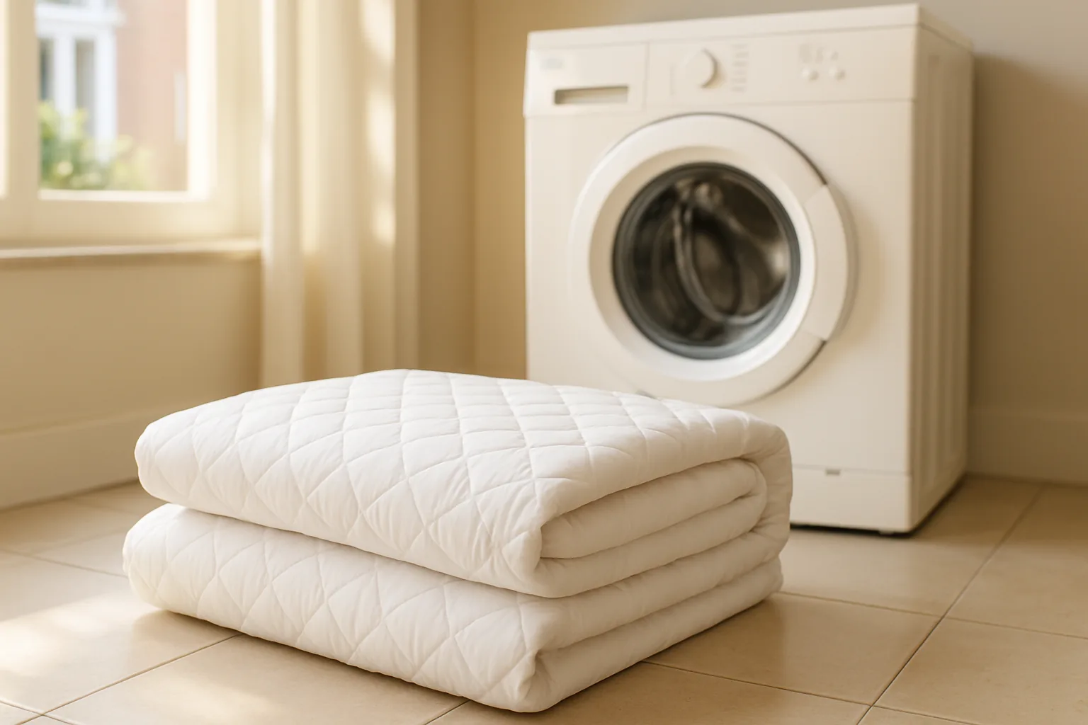 Matras beschermer wassen