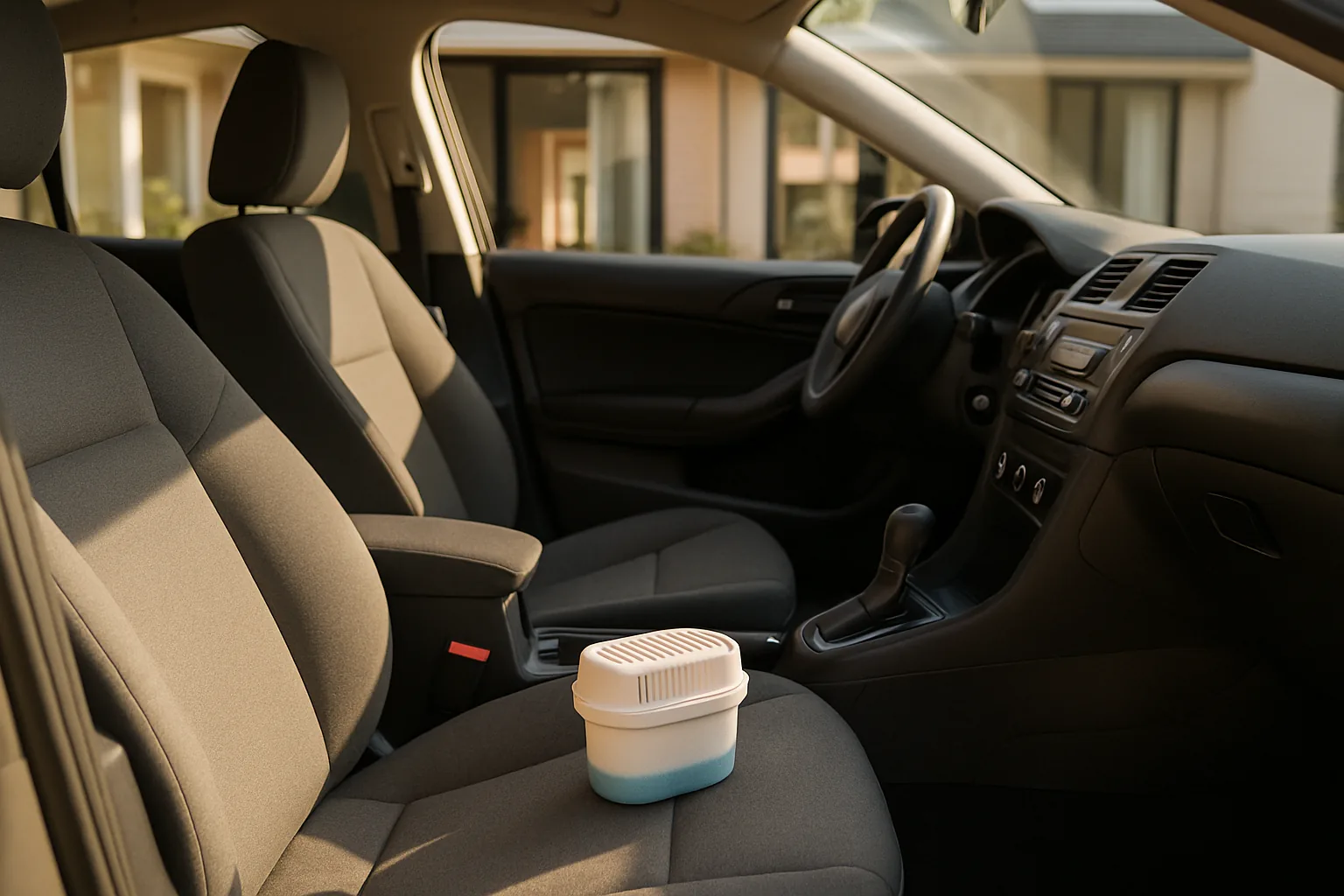 Muffe geur uit de auto verwijderen door bekleding te controleren