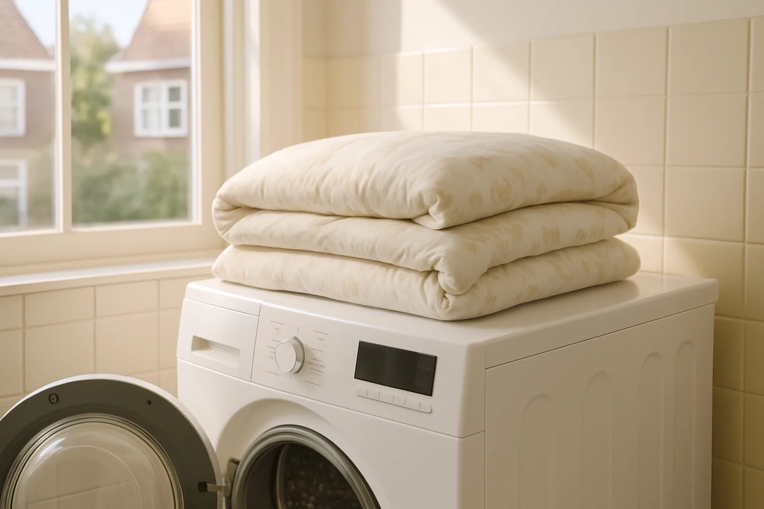 Dekbedovertrek wassen bij de wasmachine