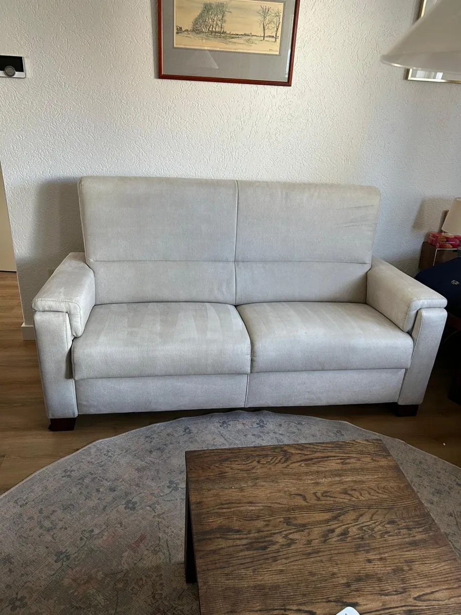 Cream two-seater — after cleaning