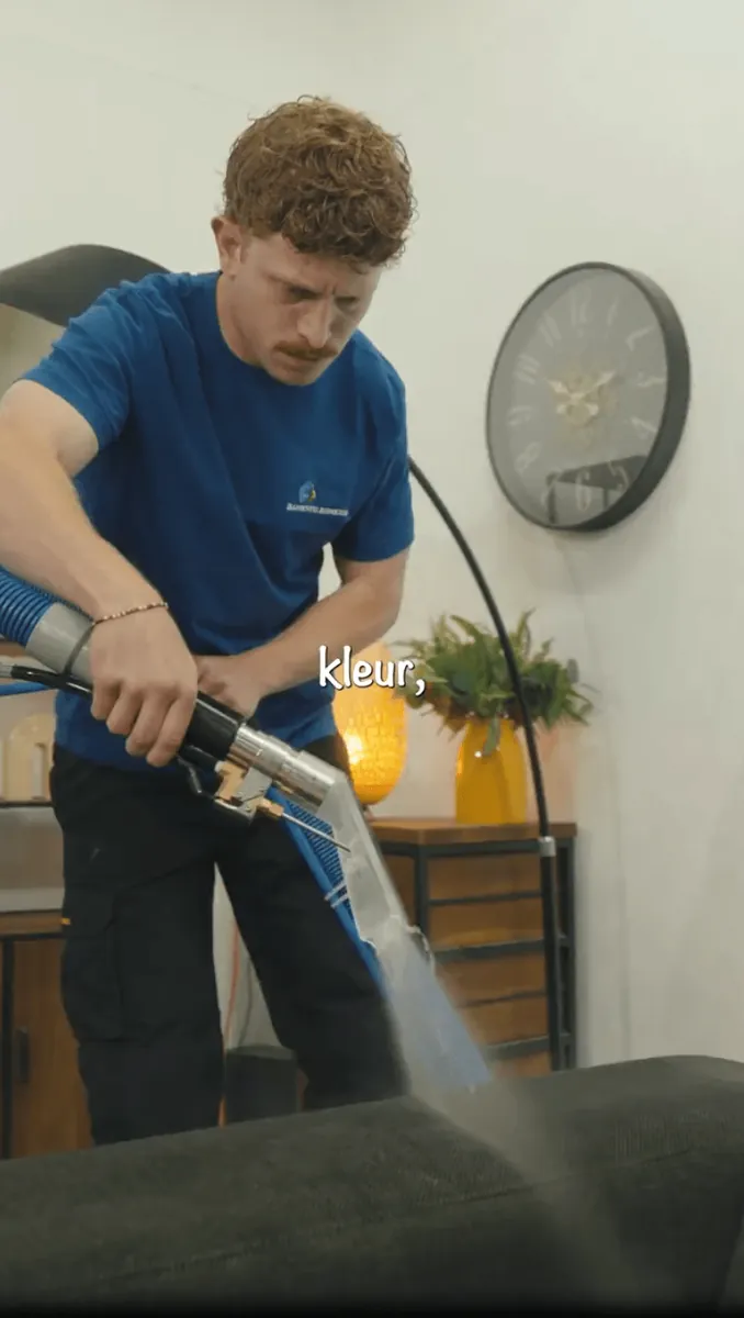 Video: het vuile water dat uit een bank komt tijdens de reiniging